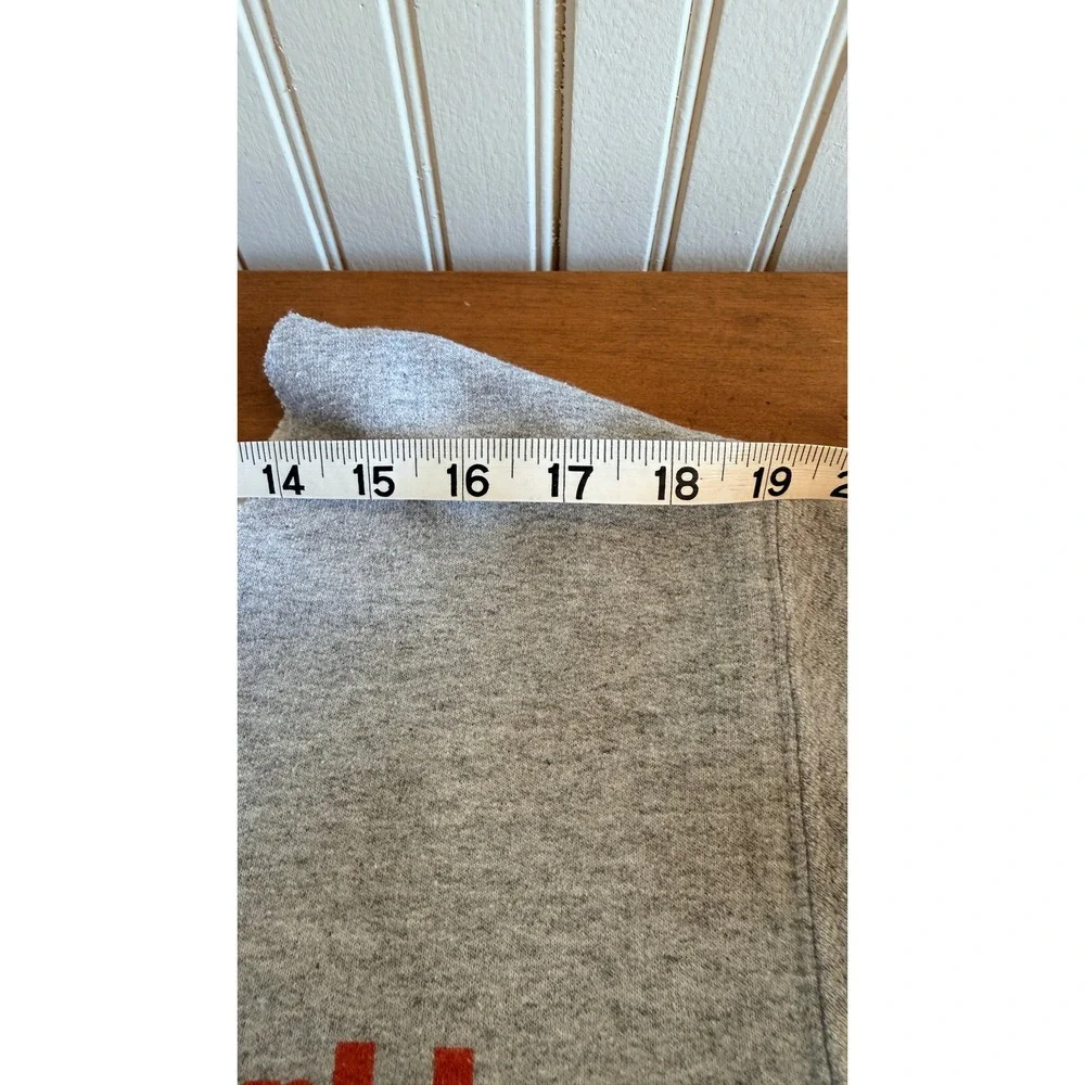 Walt Disney World Mickey Mouse 1971 Gray Cropped Raw Hem Sweatshirt Womens
